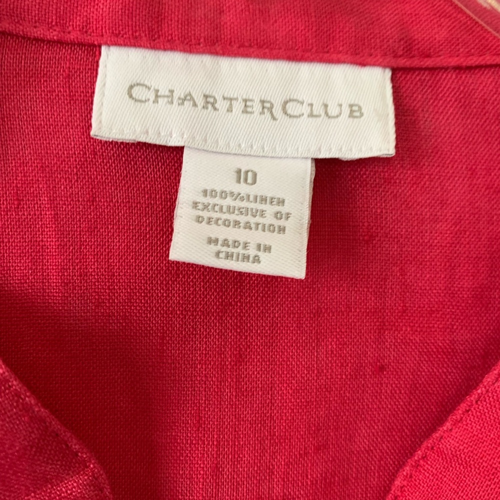 Linen Button Top - Picture 5 of 7
